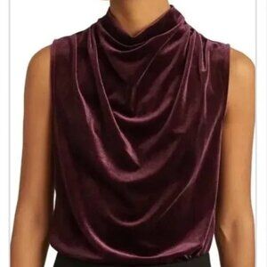 Reiss Burgundy Sleeveless Blouse